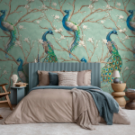 79223-9 Панно AS Creation 159*280, Павлины в цветущем саду