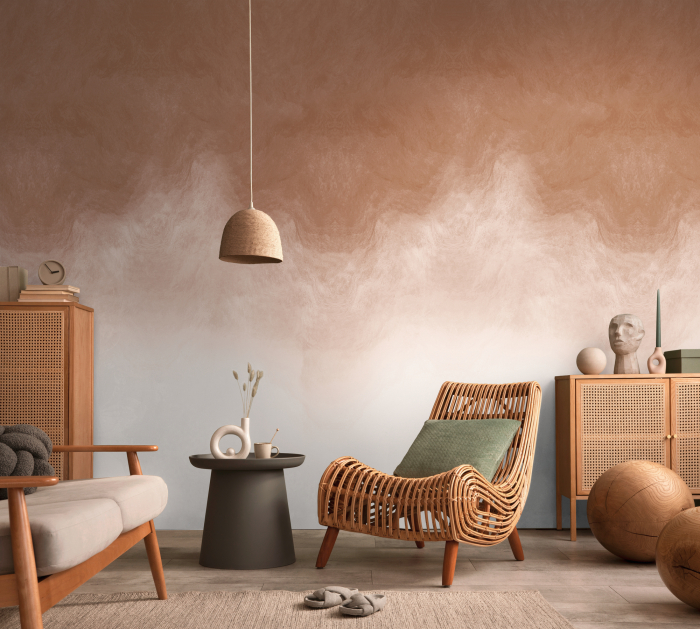 79216-4 Панно AS Creation 159*280, Облачная вуаль терракот