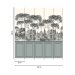 39954-1 Панно AS Creation 265*280, Монохромный лес и панели